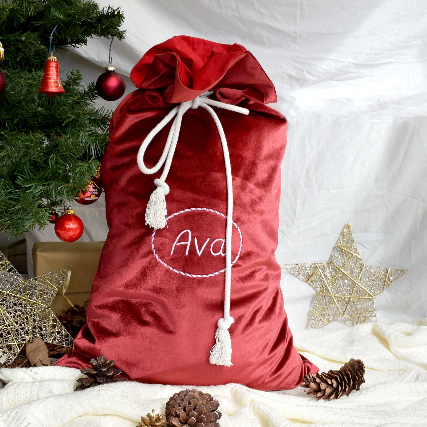 Personalised Luxury Velvet Christmas Santa Sack