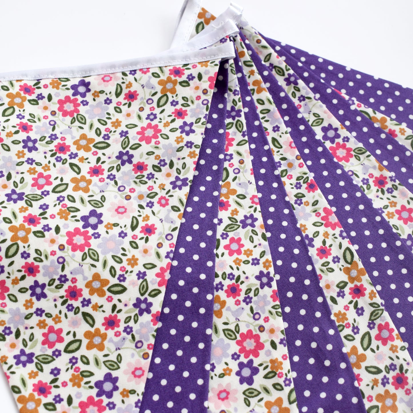 Purple Floral Bunting