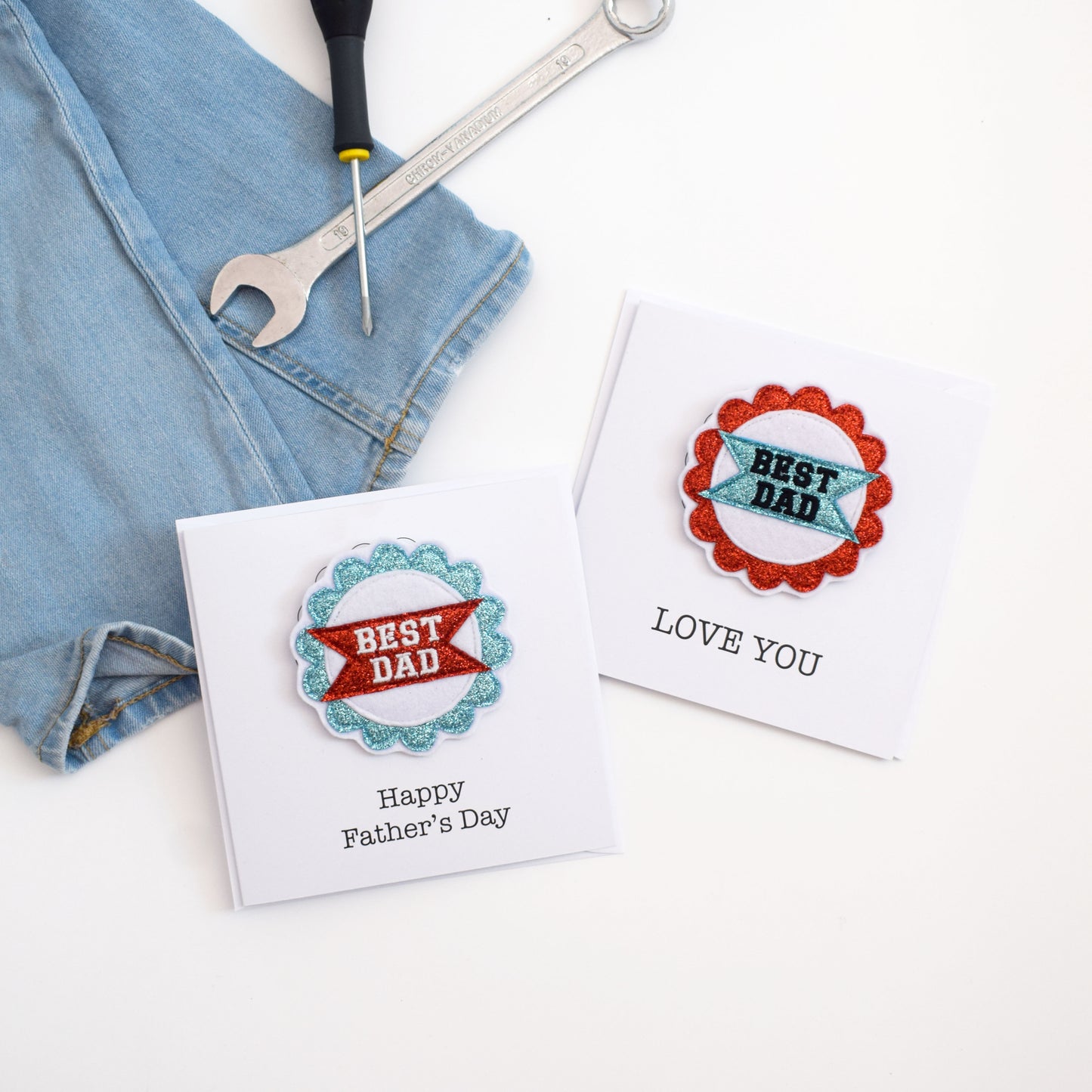 Super Dad Father's Day Badge and Card