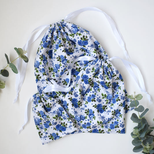Blue Floral Gift Bag