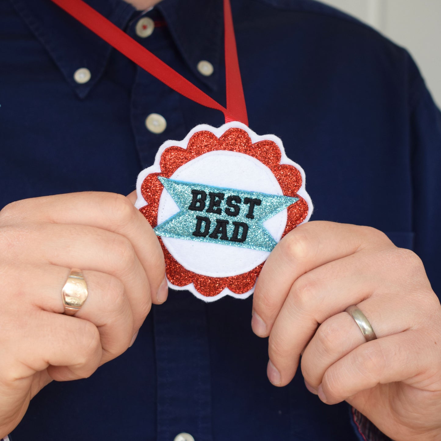 Personalised Father's Day Best Dad Medal
