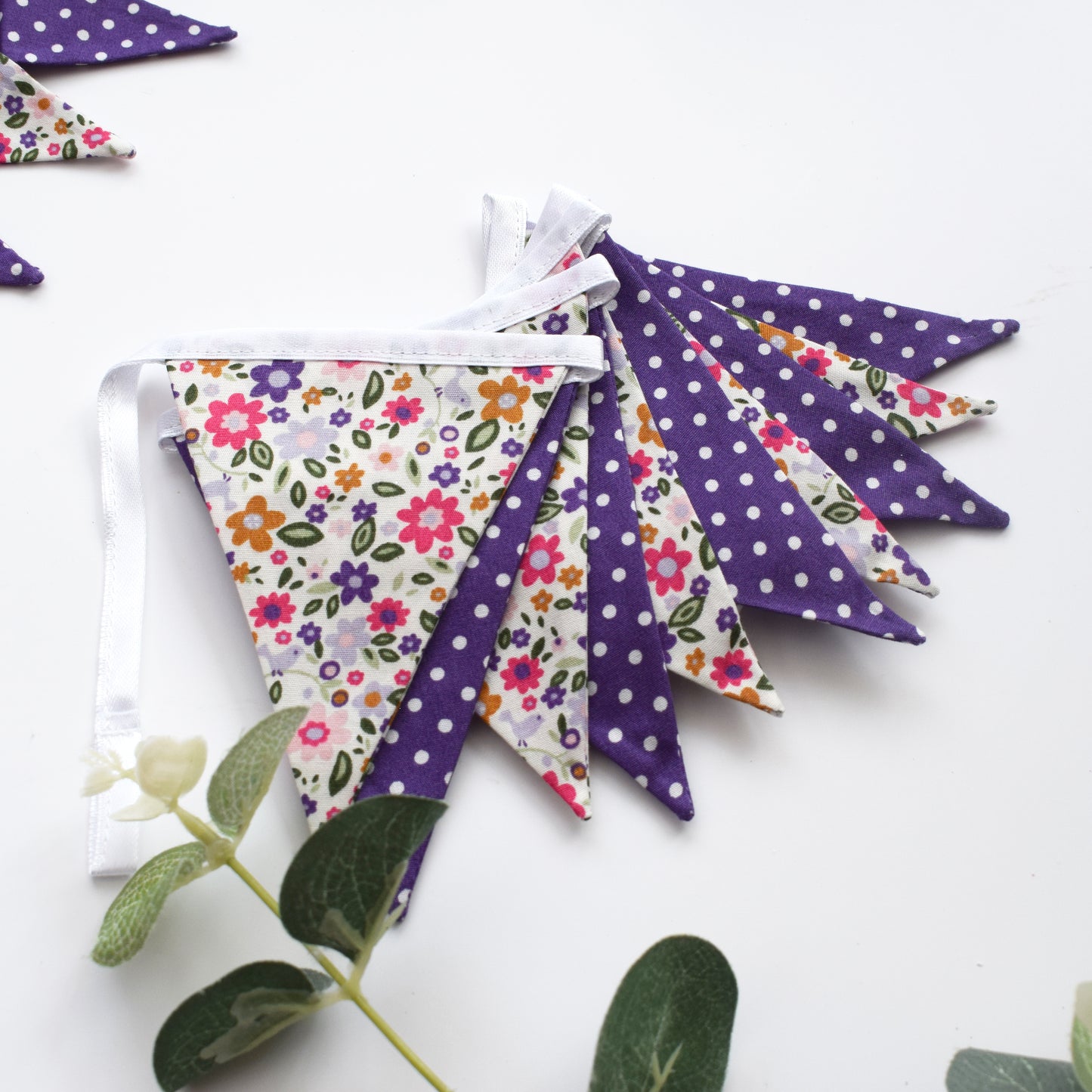 Purple Floral Bunting
