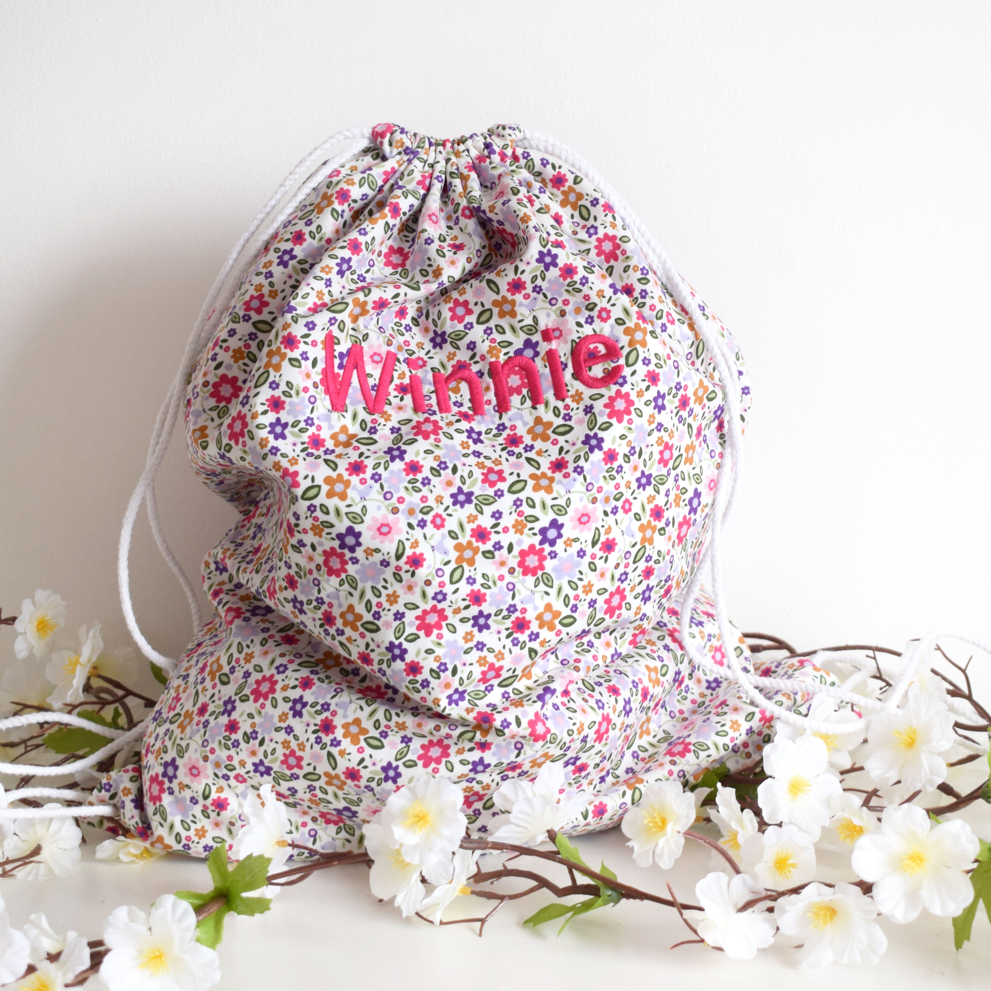 Personalised small drawstring online bag