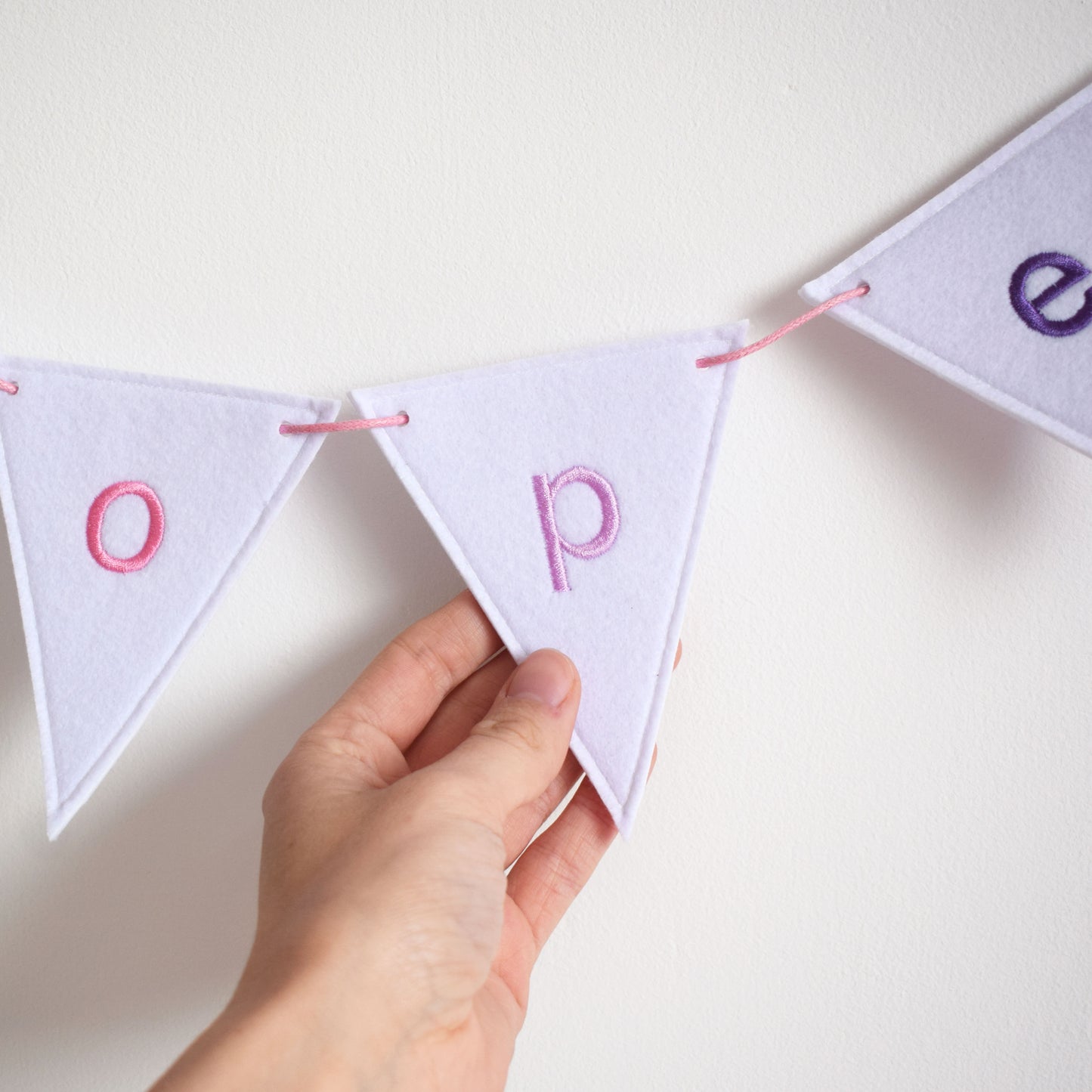 Pink and Purple Personalised Bunting