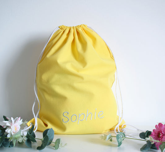 Girls Personalised Drawstring Bag