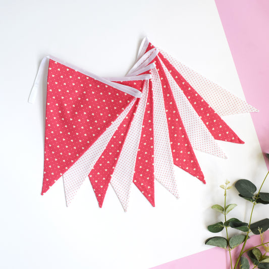 Pink Heart Bunting