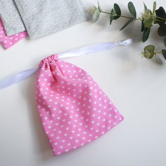 Pink Love Heart Small Gift Bag