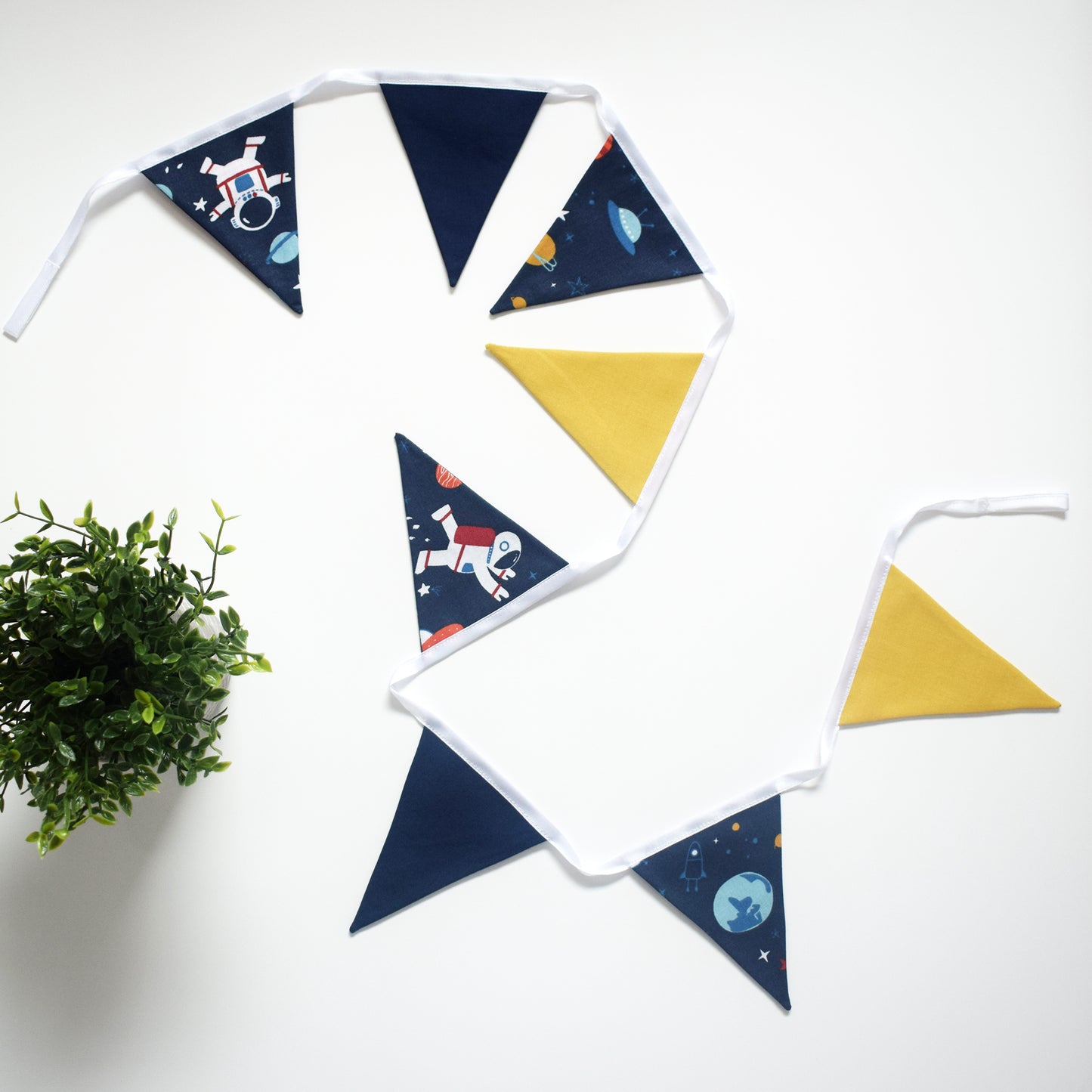 Space, Mustard and Navy Bunting