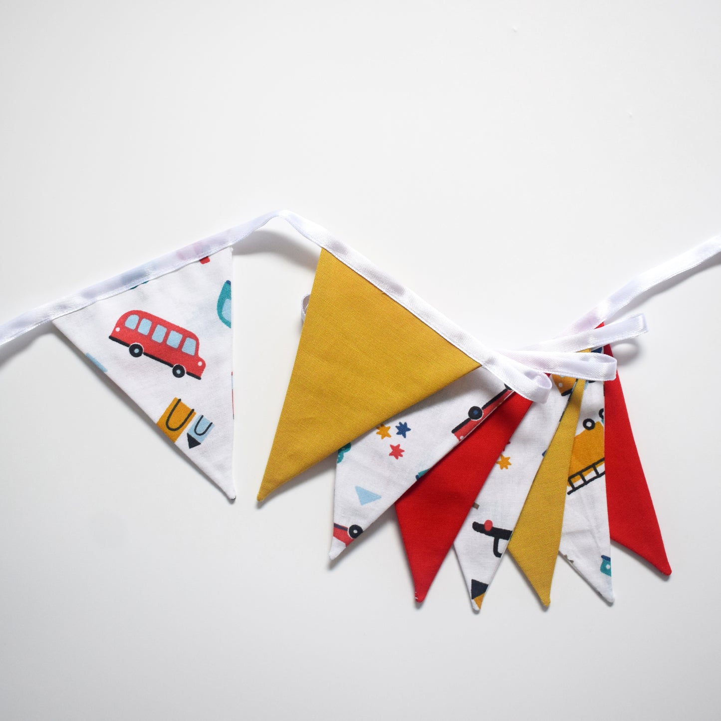 Colourful vehicle bunting