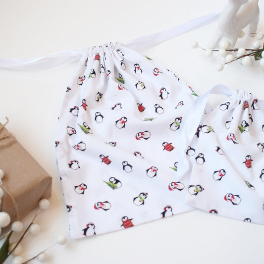 Christmas Penguin Gift Bag