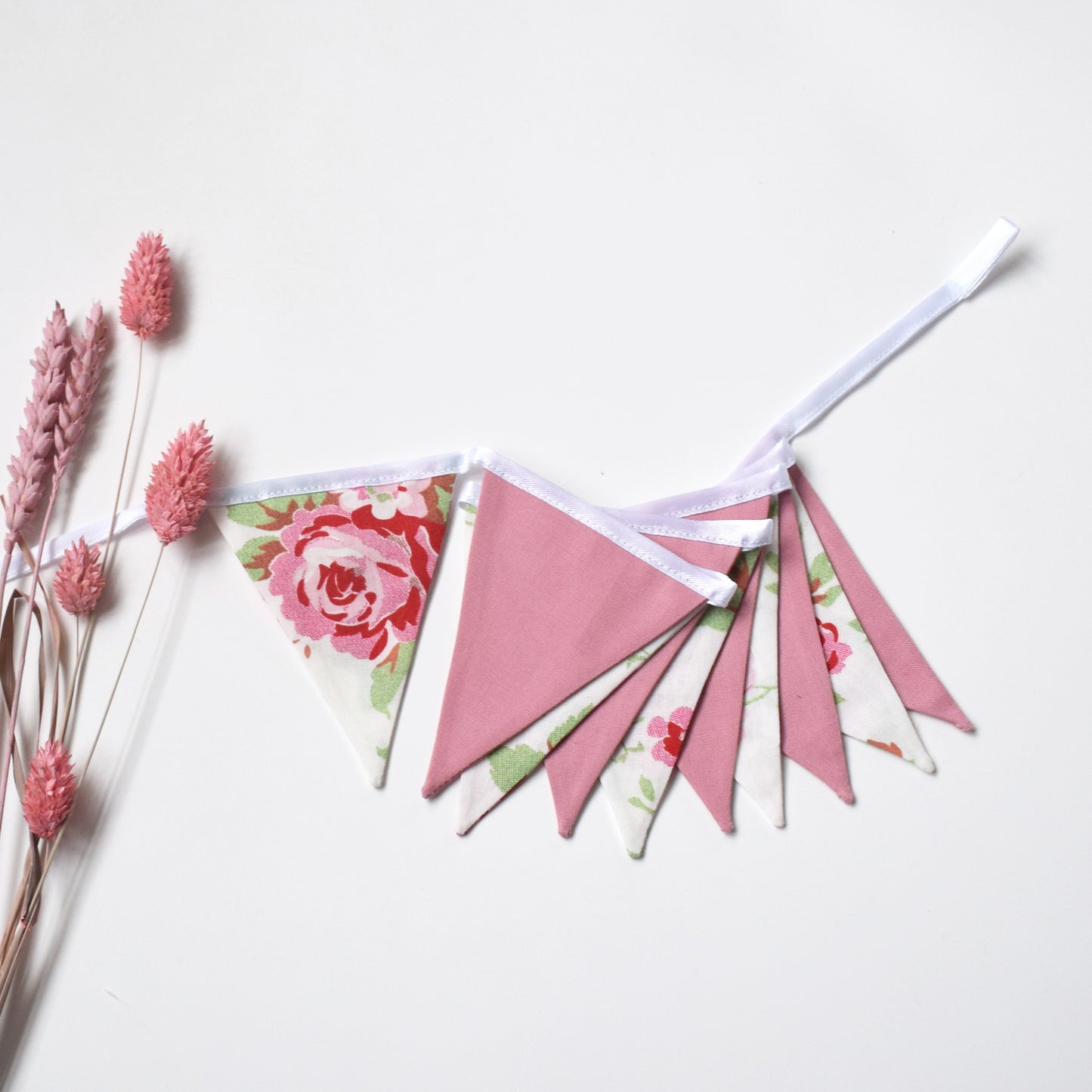 Floral Rose and Pink Bunting