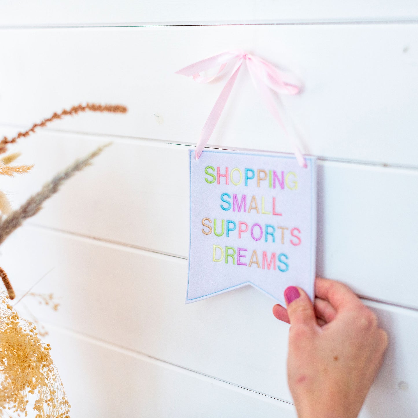 Shopping small supports dreams Banner