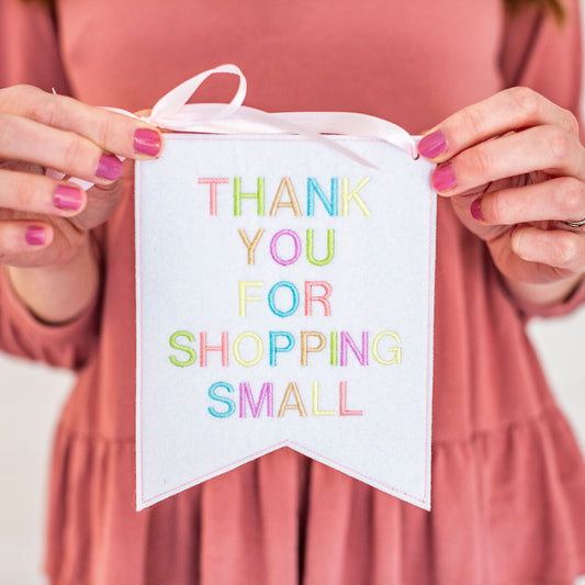 Thank you for shopping small Banner